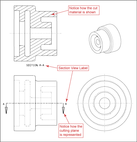 Section view drawing